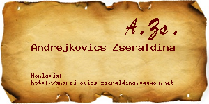Andrejkovics Zseraldina névjegykártya